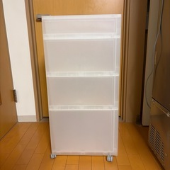 廃棄予定！早い者勝ち　無印良品　収納ストッカー　キャスター付き　キャビネット　ワゴン　収納ケース　ポリプロピレンの画像