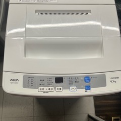 美品AQUA（アクア）全自動洗濯機 4.5kg AQW-S45C 配送可能の画像