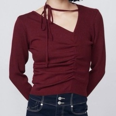 新品  ♡  EMODA エモダ  ♡  チョーカーギャザーフィットニットの画像