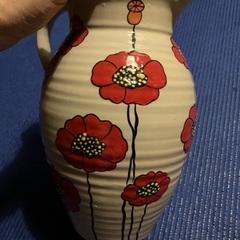 可愛い❤️花柄❤️　ポピー　花瓶　の画像