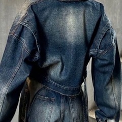 新品  ♡ EMODA エモダ ♡ クロップドデニムブルゾンの画像