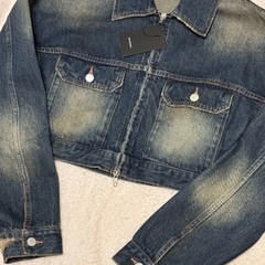 新品  ♡ EMODA エモダ ♡ クロップドデニムブルゾンの画像