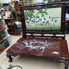 数十万円のお品が1万円ポッキリ　衝立　パーティション　螺鈿　象嵌　縁起物　パーティション　の画像