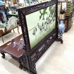 数十万円のお品が1万円ポッキリ　衝立　パーティション　螺鈿　象嵌　縁起物　パーティション　の画像