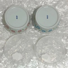 たち吉 いろはなペアノンラップ小鉢 ( ブルー・ピンク ) 食器の画像