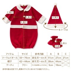 【日本製】サンタ 3点セット ツーウェイオールの画像