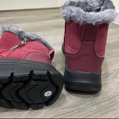 【新品未使用】赤　レッド　ピンク　スエード ムートンブーツ の画像