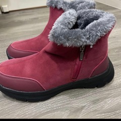 【新品未使用】赤　レッド　ピンク　スエード ムートンブーツ の画像