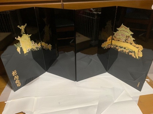 だんじり置き物（中古） だんじり祭り屏風(多少お値引き可) (-零- ) 熊取のインテリア雑貨/小物