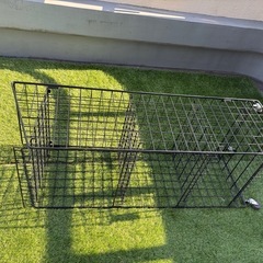 キャリー付　スチールラック　ブラック　棚4段の画像