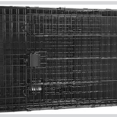 Amazonベーシック 犬 ペットケージ 折り畳み式 トレー付きダブルドアの画像