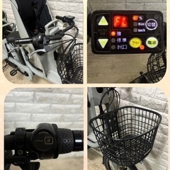 美品🌸室内保管🌈バッテリー最高レベル🌼ブリヂストンビッケ2⚪️子供乗せ電動自転車ブルーグレー20の画像