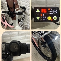 美品🌸室内保管🌈バッテリー最高レベル🌼ブリヂストンビッケ2⚪️子供乗せ電動自転車ベビーピンク♡20の画像