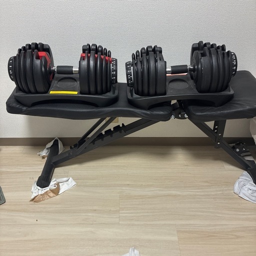 可変式ダンベル、可変式ベンチ台 (haruki) 横浜のフィットネス