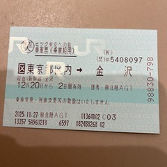 新幹線チケットの画像