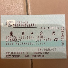 新幹線チケットの画像