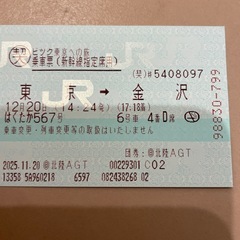 新幹線チケットの画像