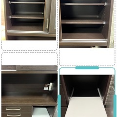 ③設置まで🆗ニトリ　キッチンボード　食器棚　コパン100KB-DBR3の画像