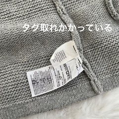 baby GAP フード付きニットアウター グレー 90cm の画像