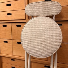 キッチンチェアに PFC-40F ハイチェア ( おしゃれ カウンターチェア 折りたたみ おりたたみ 台所 パイプ いす クッション 座面高 60cm ハイタイプ チェア 折り畳み 椅子 軽量 料理 調理 キッチン 洗面所 背もたれ 収納 敬老の日 )の画像