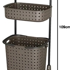 ランドリーバスケット３段の画像