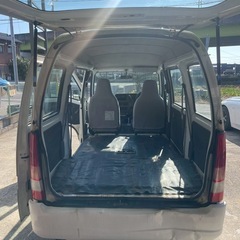 総額15.0万円★9万キロ台★車内広々フラット軽箱バン★オートマ★平成14年式 スバルサンバーバン VB(TV1)9.0万キロ 車検令和8年8月ホワイトの画像