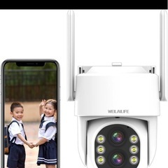 ほぼ新品　双方向通話ダブルレンズ　防犯ネットワークカメラ Wi-Fi の画像