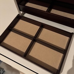 レイジースーザン 木製ジュエリーボックス ミラー付 大容量の画像