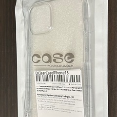 iPhone 15用クリアケース グリッター仕上げの画像