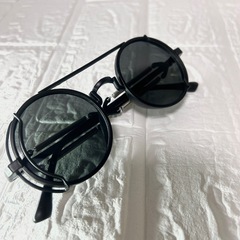 スチームパンク サングラス 色付き 伊達メガネ 丸眼鏡の画像