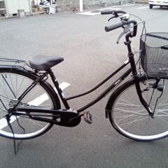 2７インチ　ママチャリ　黒．LEDライトの画像