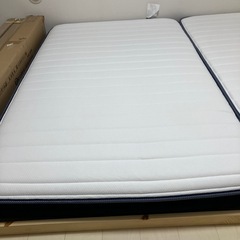 【ニトリ】脚付きヘッドレスすのこベッド　フレーム&マットレス セミダブル　2セットの画像