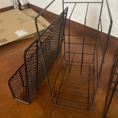 ファイルストッカー　アイアン　ブックエンド　3点の画像