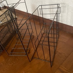 ファイルストッカー　アイアン　ブックエンド　3点の画像