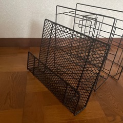 ファイルストッカー　アイアン　ブックエンド　3点の画像