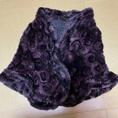 ラビットファー　ボレロ　二次会パーティーなど　紫の画像