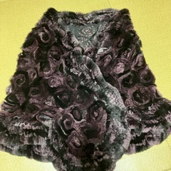 ラビットファー　ボレロ　二次会パーティーなど　紫の画像