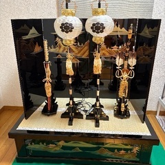 アカセ　高級蒔絵高床台　兜鎧　五月人形の画像