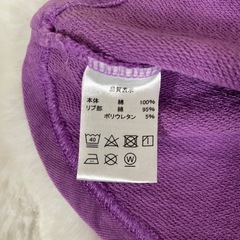 BABYDOLL ベビー キッズ フード付き　パーカーワンピース 紫 80cmの画像