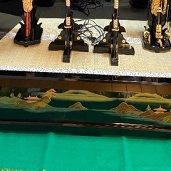 アカセ　高級蒔絵高床台　兜鎧　五月人形の画像