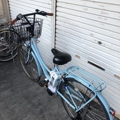 【京都発】京の楽チャリ　電動アシスト自転車　アミ　Ami 水色　ヤマハの画像