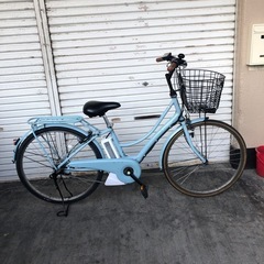 【京都発】京の楽チャリ　電動アシスト自転車　アミ　Ami 水色　ヤマハの画像