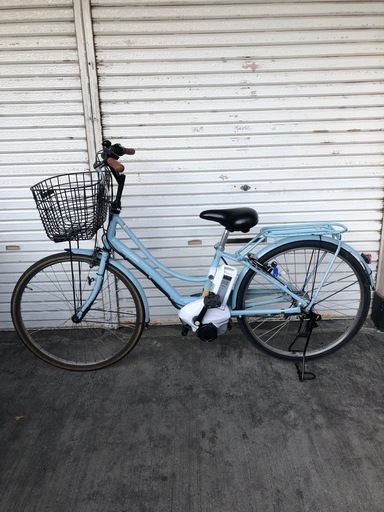 京都発】京の楽チャリ電動アシスト自転車アミAmi 水色ヤマハ (京の楽
