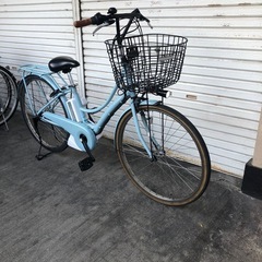 【京都発】京の楽チャリ　電動アシスト自転車　アミ　Ami 水色　ヤマハの画像