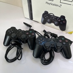 【動作良好 美品】PS2 薄型本体セット リモコン2個とメモカ付きの画像