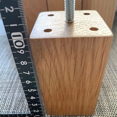 木製脚 x 4ケ（高さ10cm 無垢材）の画像
