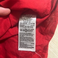 BABY GAP 赤 レース ワンピース 80㎝の画像