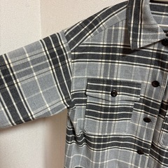 GU/チェック柄 /フランネルシャツ ジャケット/長袖/ＬGUの画像
