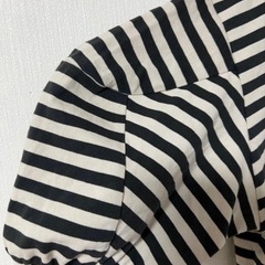 ニコアンド コットン天竺3Dスリーブプルオーバー　ボーダーの画像