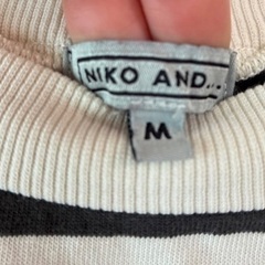 ニコアンド コットン天竺3Dスリーブプルオーバー　ボーダーの画像